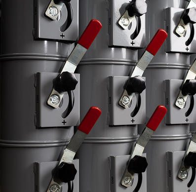 particolare valvole farfalla a movimentazione pneumatica