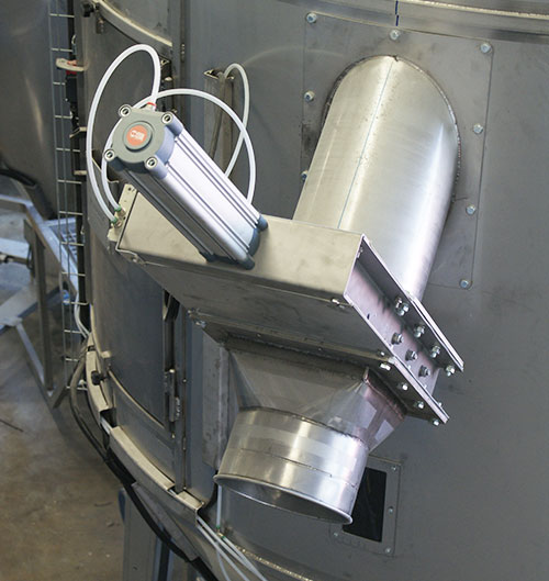 Valvole a ghigliottina per movimentazione pneumatica