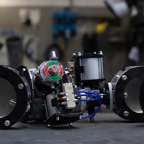 Valvole a farfalla per movimentazione pneumatica